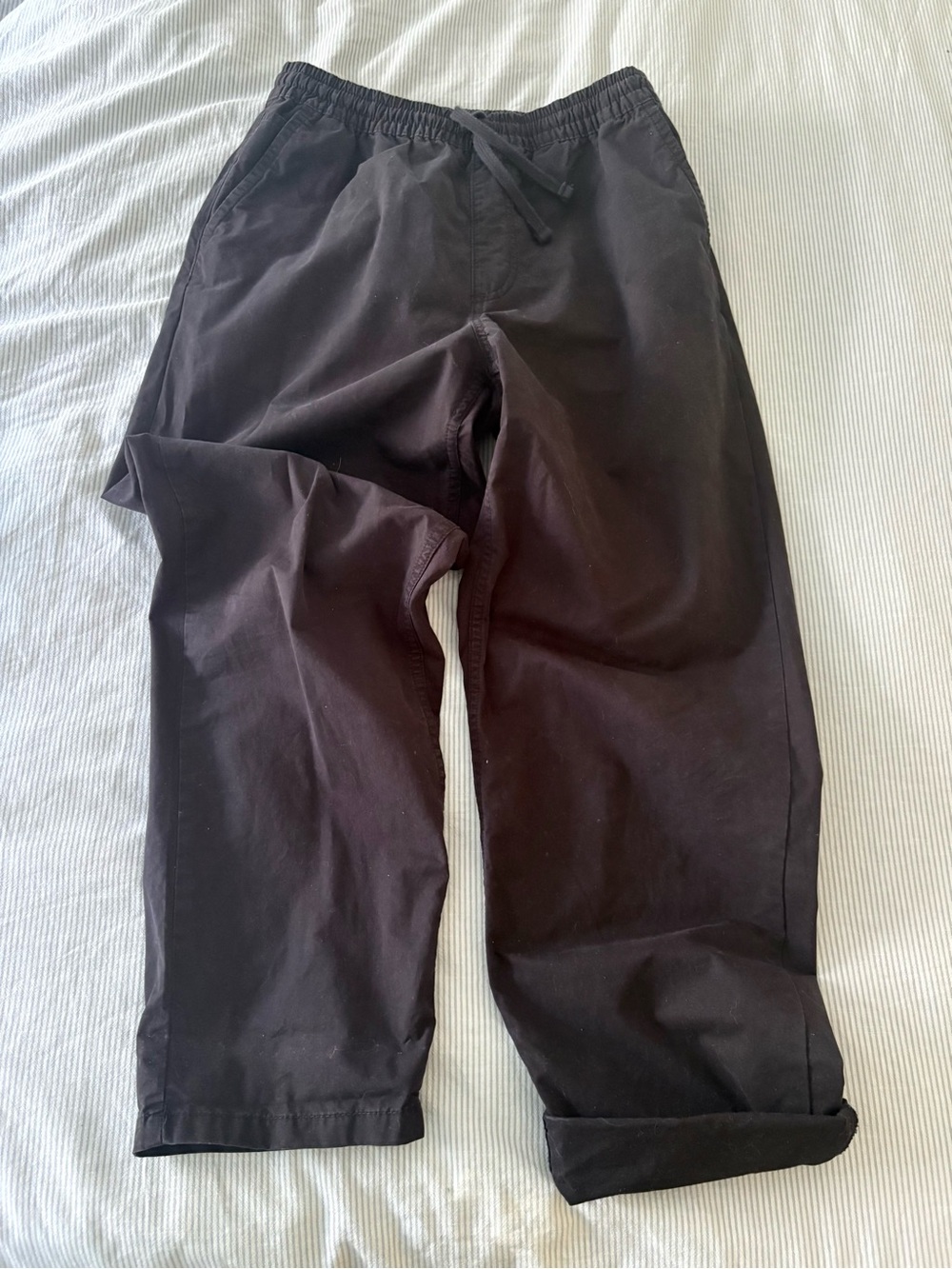 Vans Men's Black Range Baggy Tapered Elastic Waist Pants